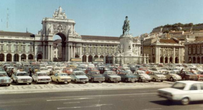 Praça do Com&eacute;rcio nos anos 70